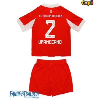 Bayern Munich Dayot Upamecano #2 Echipament de Fotbal Replică 2025-26 Copii Acasa (+ Șorturi)